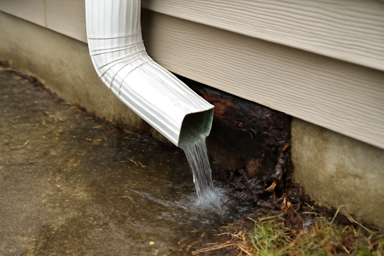 Downspout Failure Water Removal in Chauncey, GA