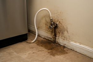 Refrigerator Water Line Leak Removal